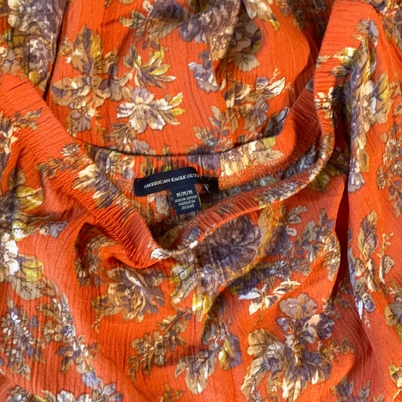 American Eagle Dress Size Medium Strapless Butterfly Sleeve Off the Shoulder - Picture 5 of 10